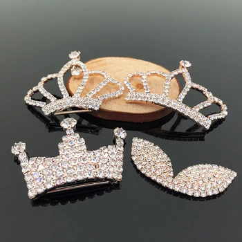 короната на Ключалката Лъскави Сватбени Бижута от Кристал Копчета Diamante Cryustal обтегач за Аксесоари за Коса