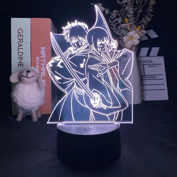 Led Аниме лека нощ Sakata Gintoki Yoshida Shouyou Gintama Фигурки за Декор Спални Подарък за рождения Ден На Цветни Манга лека нощ