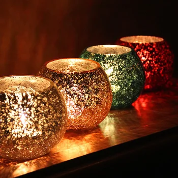 Европейският стъклен свещник кристален свещник свещ фенер сватбени централните елементи за маси, свещници домашни декоративни