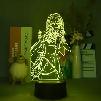 Аниме Re Zero Ехидната Led нощна светлина за Декор Спални Подарък За Рожден Ден Манга Ехидната Фигурка 3D Илюзия Лампа Отаку Трябва да Има